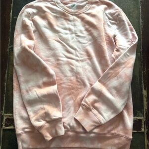 GAP Women's Pink and White Crewneck Sweater‎